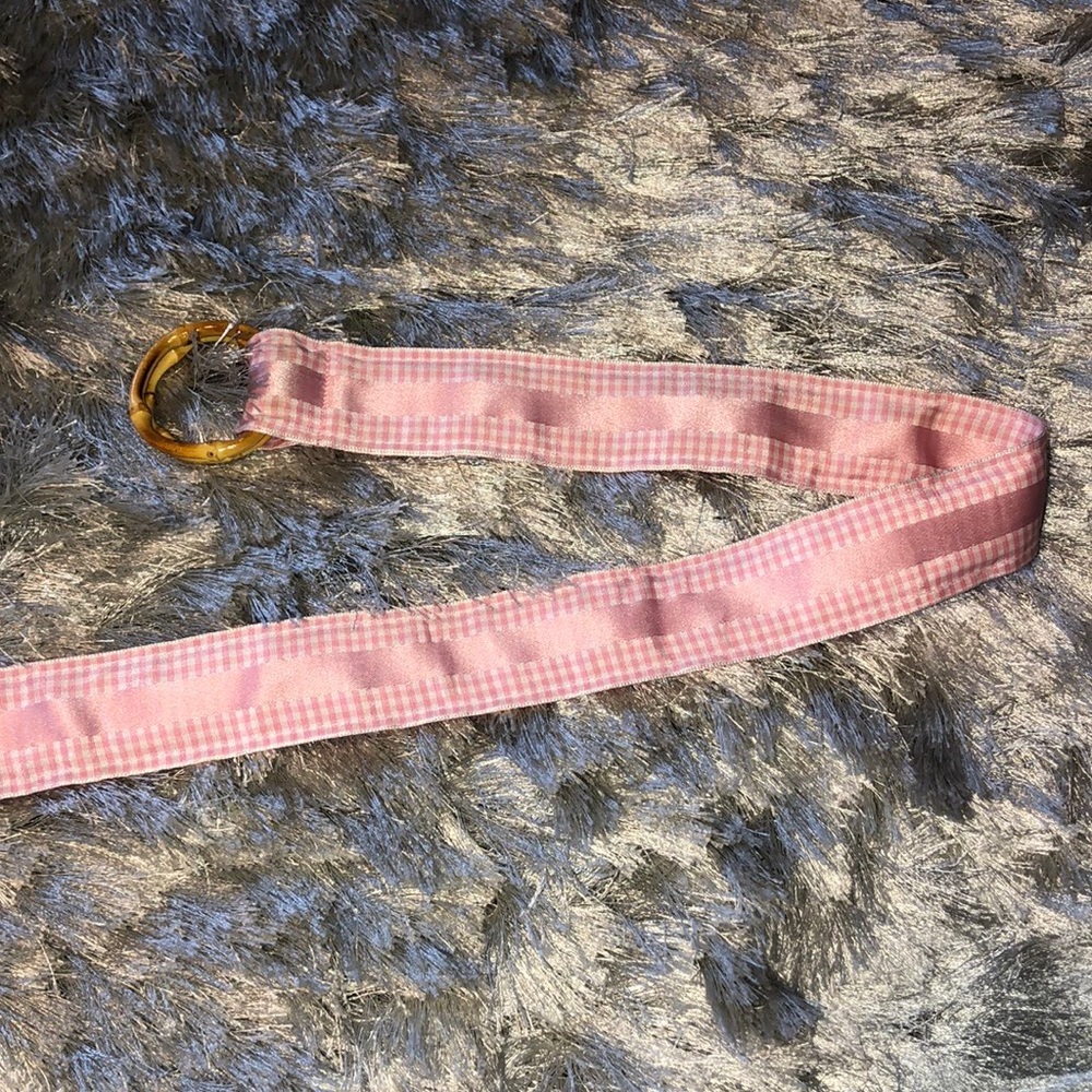 Molly B pink gingham belt